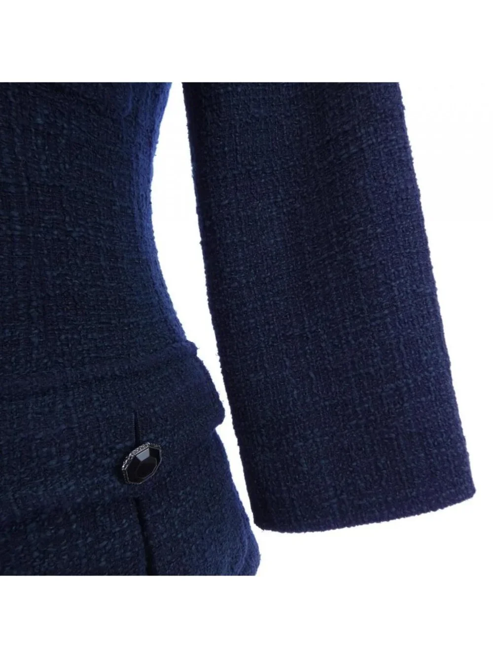 Chanel Collarless Jacket Navy